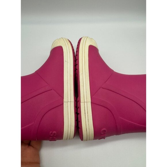Crocs Pink Bump It Rain Boot Infant Toddler Size 10 203515 - Picture 9 of 9